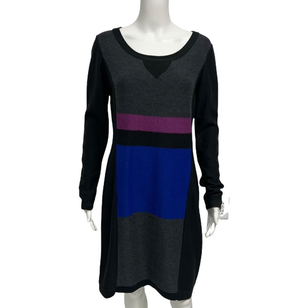 Calvin Klein women's sweater dress multicolor long sleeve size L